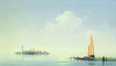 Venetian lagoon. View of the island of San Giorgio. by Ivan Ayvazovsky