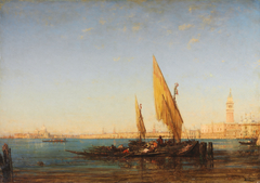 Venice: a Scene with Boats by Félix Ziem