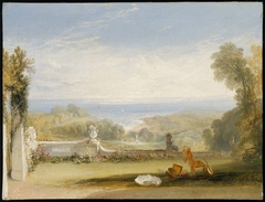 View from the Terrace of a Villa at Niton, Isle of Wight, from Sketches by a Lady by J. M. W. Turner