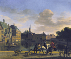 View of the Hofvijver in the Hague by Gerrit Adriaenszoon Berckheyde