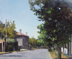 Village street by Miguel Angel Oyarbide