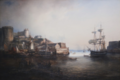 Vue du port de Brest by Auguste Jugelet