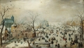Winter Landscape with Ice Skaters