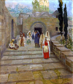 Women Leaving the Church at Ani by Vardges Sureniants