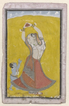 Yasoda en Krishna by Unknown Artist