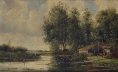 Zicht op de Kralingse Plas, Bosweg by Jan Hendrik Doeleman