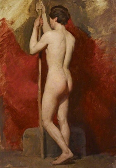 A Life Study of a Standing Nude Male Model by William McTaggart