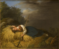 A Resting Harvest Girl by Robert Wilhelm Ekman
