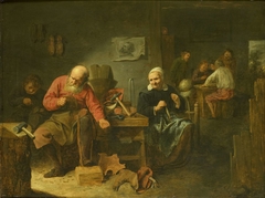 A Shoemaker's Workshop by David Rijckaert III