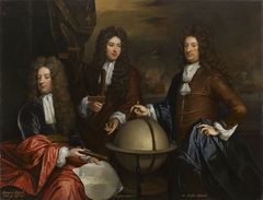 A triple portrait of Thomas Phillips, John Benbow, and Sir Ralph Delavall by Thomas Murray