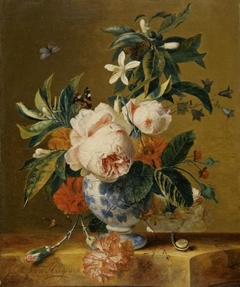 A Vase of Flowers by Francina Margaretha van Huysum