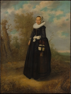 A Young Woman in a Landscape by Anonymous
