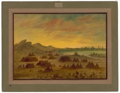 An Apachee Village by George Catlin