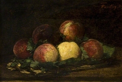 Basket of Peaches by Henri Fantin-Latour