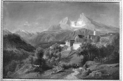 Berchtesgaden mit dem Watzmann by Carl Jungheim