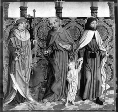 Beschneidungsaltar: Die hll. Hieronymus, Petrus und Joseph by Master of the Holy Kinship the elder
