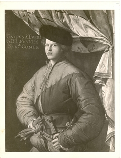 Bildnis eines jungen Mannes mit schwarzer Mütze und rotem Gewand (Graf Valsassina)