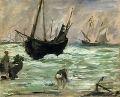 Boats coming ashore by Edouard Manet