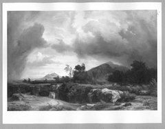 Campagna-Landschaft (mit Gewitter) by Johann Wilhelm Schirmer