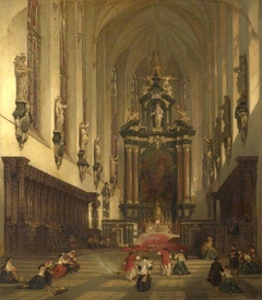 Chancel of the Collegiate Church of St Paul, at Antwerp by David Roberts