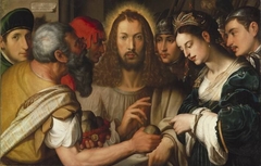 Christ and the woman in adultery by Johann Georg Fischer