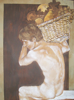 Classical Nude With Basket by Blaine Miller