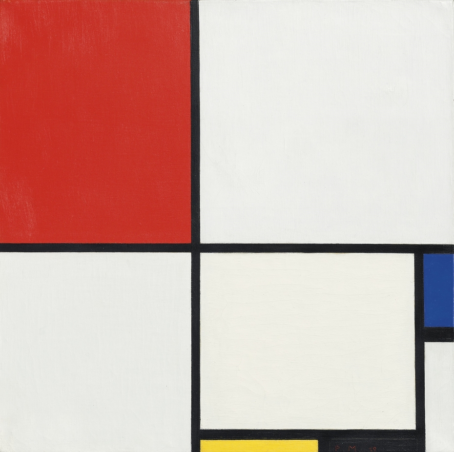 Composition No. III, with Red, Blue, Yellow, and Black