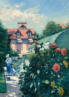 Dahlias, Garden at Petit Gennevilliers by Gustave Caillebotte