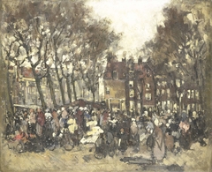 De Noordermarkt te Amsterdam by Joannes Barnardus Antonius Maria Westerwoudt