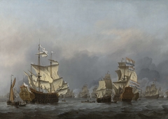 De verovering van de Royal Prince tijdens de Vierdaagse Zeeslag by Willem van de Velde II