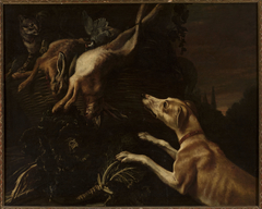 Dog attacking a cat by Jan Vonck