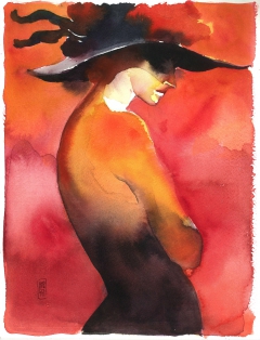 donna con cappello by Alessandro Andreuccetti