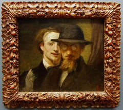 Double portrait Marées and Lenbach by Hans von Marées