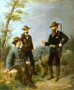 El duque de Montpensier y sus compañeros de caza en el Coto de Doñana by Manuel Cabral y Aguado Bejarano