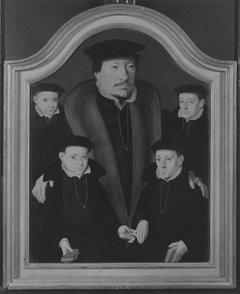 Familienbildnis: Ein Vater mit vier Söhnen (Umkreis) by Barthel Bruyn the Elder