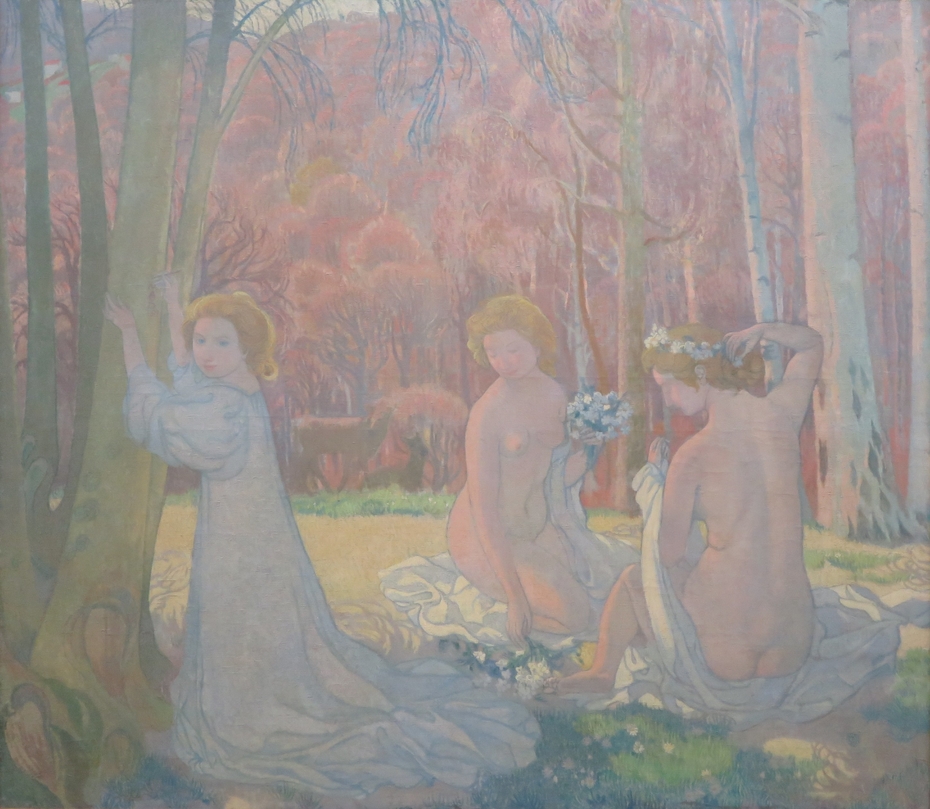 Figures in a Spring Landscape (Sacred Grove)