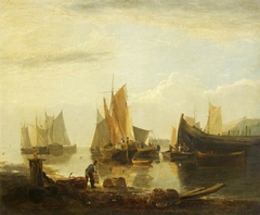 Fishing Boats in a Harbour by George Vincent