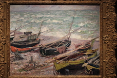 Fishing Boats in Étretat by Claude Monet