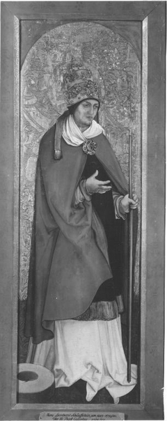 Flügel eines Diakonsaltares: Hl. Papst Kallistus Rückseite: Hl. Stephanus by Hans Leonhard Schäufelein