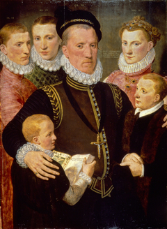 George, 5th Lord Seton (c 1531 - c 1585) and his Family (Also known as PGL 312) by Frans Pourbus the Elder