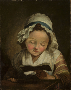 Girl with a book by Jean-Baptiste Greuze