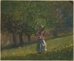 Girl with Hay Rake by Winslow Homer