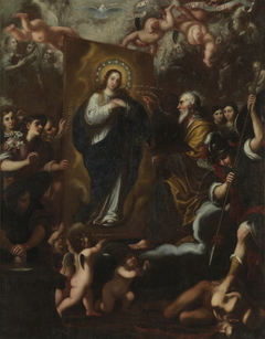 God the Father painting the Immaculate Conception by José García Hidalgo