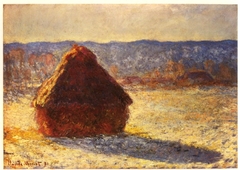 Grainstack (Snow Effect) by Claude Monet