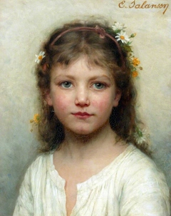 Head of a Girl by Eugénie Marie Salanson