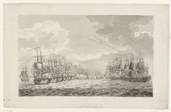 Het begin van de zeeslag bij Doggersbank, 1781 by Unknown Artist