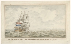 Het schip Woestduin loopt vast op de Noorderrassen, 1779 by Cornelis de Jonker