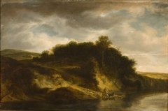 Heuvelachtige rivieroever by Guillam Dubois