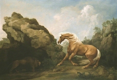 Horse Frightened by a Lion by George Stubbs