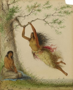 Indian Girls Swinging by Alfred Jacob Miller